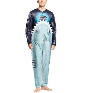 Shark Bite Halloween Costume Union Suit Men’s NWT